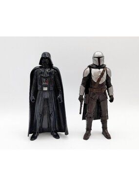 Lot Of 2 Starwars Darth Vader & The Mandalorian 6" Figures Hasbro